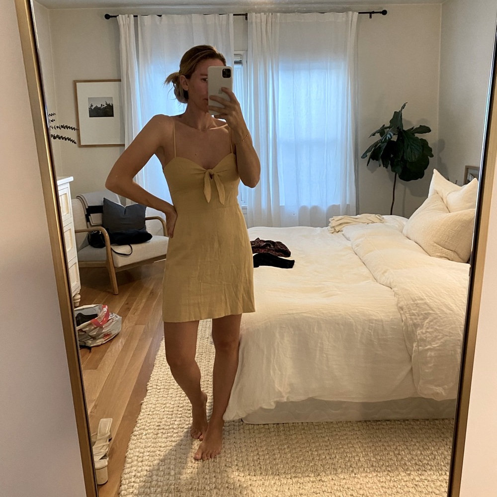Yellow Linen Dress